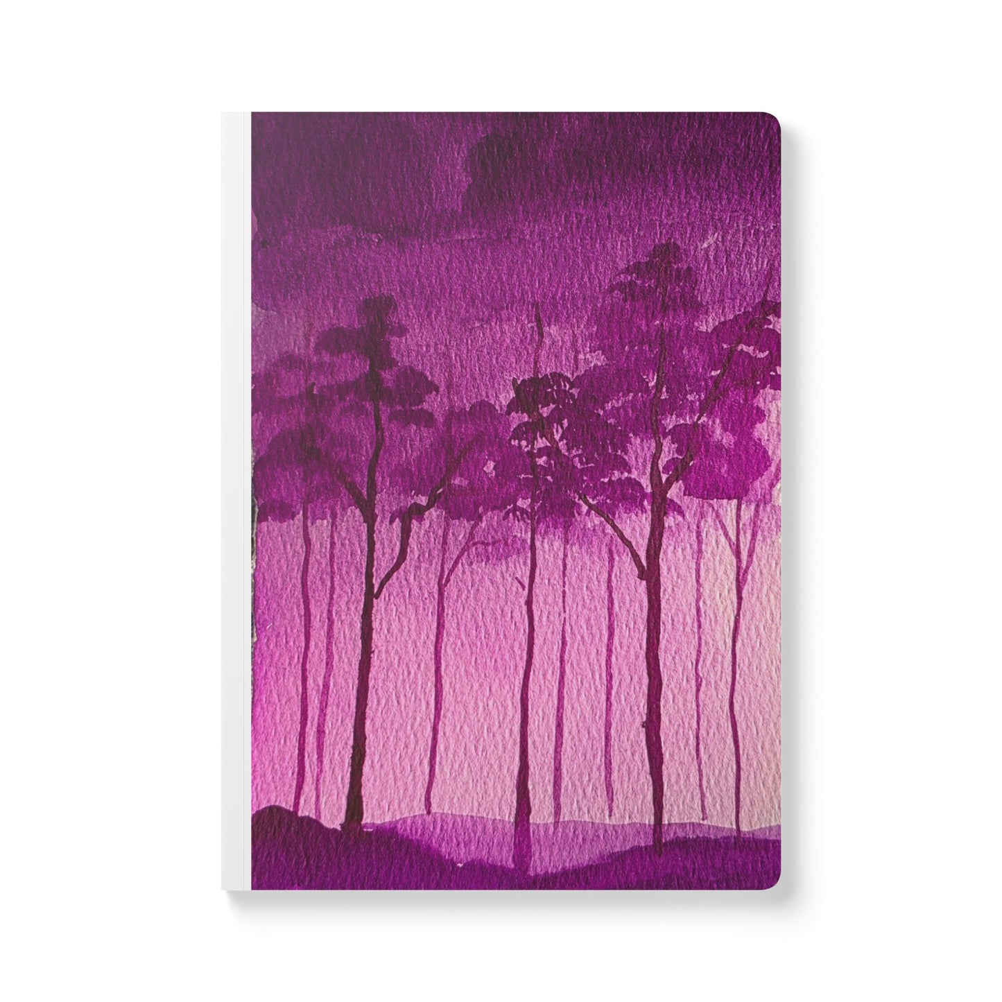 Lilac Mist Softcover Journal Nature Artwork Purple Forest