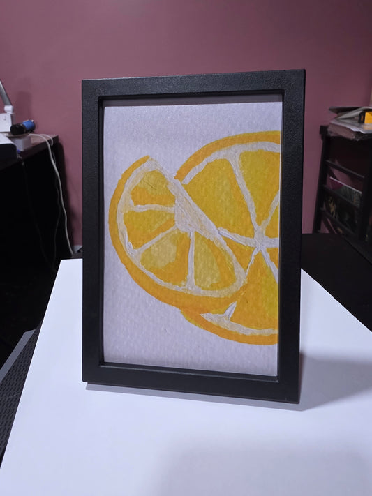 "Little Lemons" | 4x6 Physical Art Print | Citrus Fruit Food Painting