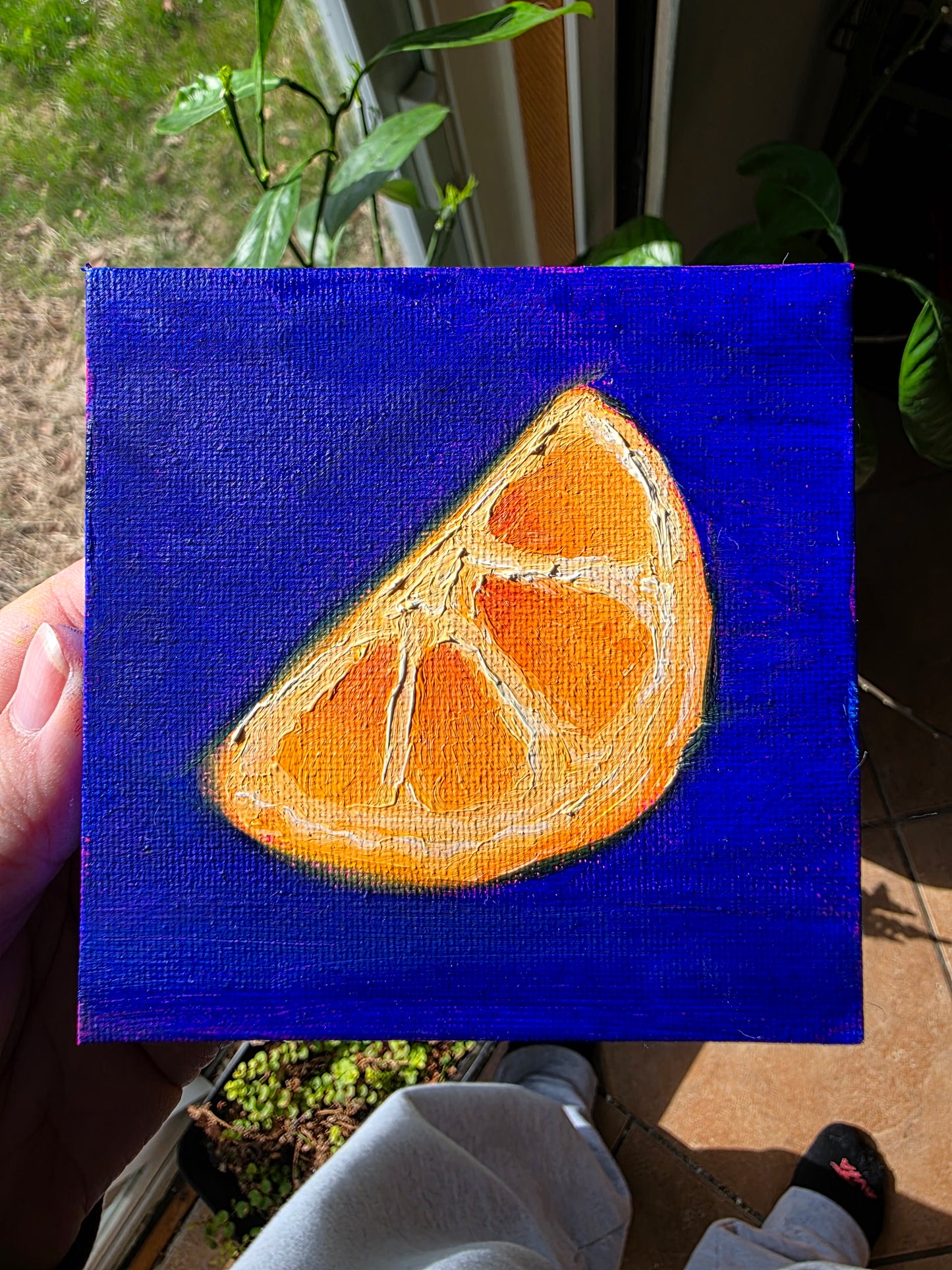 Sweet Print | Minimalist Food Art | 4x4 Physical Art Print | Orange Artwork